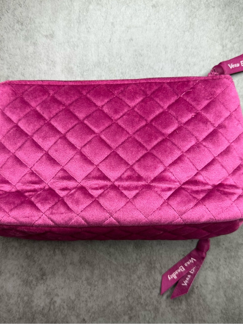 Vera Bradley Pink Quilted Travel Cosmetic Organizer Bag - Picture 4 of 6